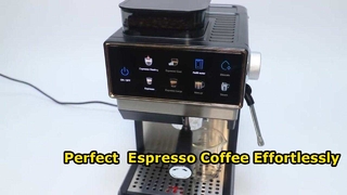 Máy pha cà phê Espresso thương mại có máy xay tích hợp | Cao Áp 20 Bar Cho Quán Cafe