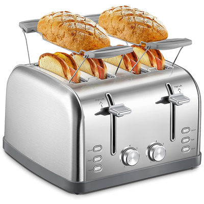 Anbolife XXL 4 lát nướng bánh mì logo điện nướng bánh mì thương mại portable Nướng bánh mì thép không gỉ Nướng bánh mì với 7 cài đặt màu sắc
