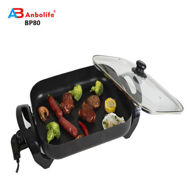 Skillet điện bởi Culina 18/10 thép không gỉ, nội thất không dính, với nắp kính 12 inch vòng Ptfe không có pfoa