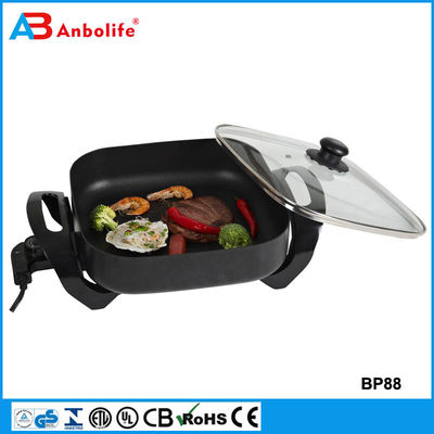 quầy nướng bánh bằng sắt đúc hình chữ nhật đĩa đồ ăn nhôm không dính quầy nướng pizza bộ nướng pizza với nắp thủy tinh thô