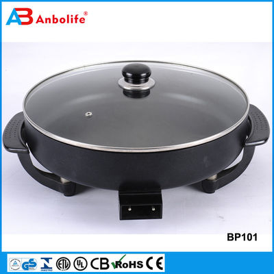 quầy nướng bánh bằng sắt đúc hình chữ nhật đĩa đồ ăn nhôm không dính quầy nướng pizza bộ nướng pizza với nắp thủy tinh thô