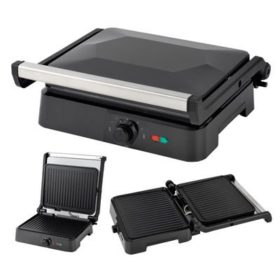 Stainless Steel Electric Grill bánh sandwich nén panini nướng với thiết bị nghiêng