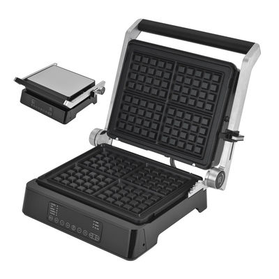 Stainless Steel Electric Grill bánh sandwich nén panini nướng với thiết bị nghiêng