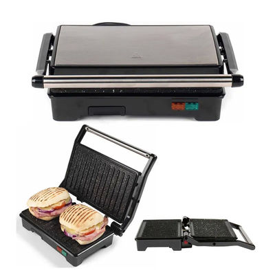 Panini Press Sandwich Maker Không dính bề mặt Máy sưởi gấp đôi Stainless Steel Breakfast Maker Contact Grill Pho mát trứng Bacon Steak