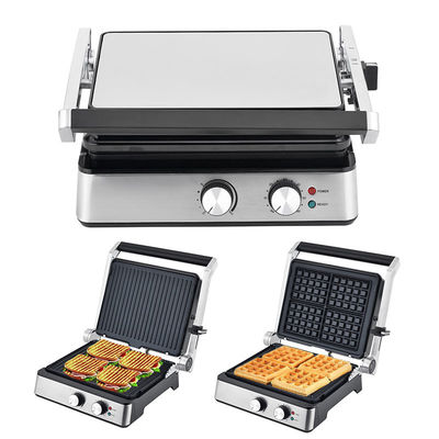 4 slice Electric grill with detachable plates waffle maker Sandwich Panini Press Contact grill 2200W đĩa thay thế