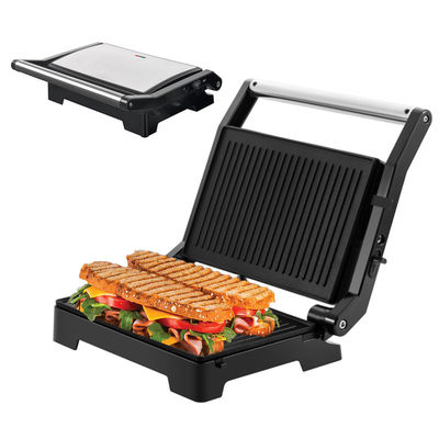 2200W Electric Grill Panini Maker điều chỉnh nhiệt độ Sandwich Press Toaster mở 180 độ Stainless Steel Contact Grill