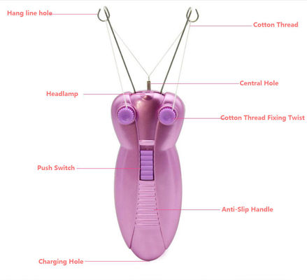 Lady Men Bee Điện mặt Epilator Cotton Thread Loose Power với chỉ số ánh sáng loại bỏ tóc không đau
