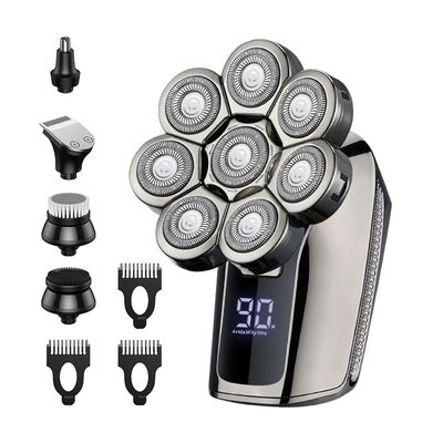 Máy cạo đầu PRO cho nam giới 9D 6 trong 1 Máy cạo đầu màn hình LED sạc không dây