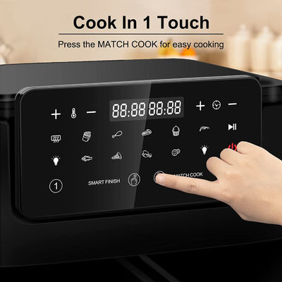 Máy nướng không khí không dầu khu vực kép 9L lớn cho gia đình với 2 ngăn kéo 10 cài đặt trước 2400W ít chất béo