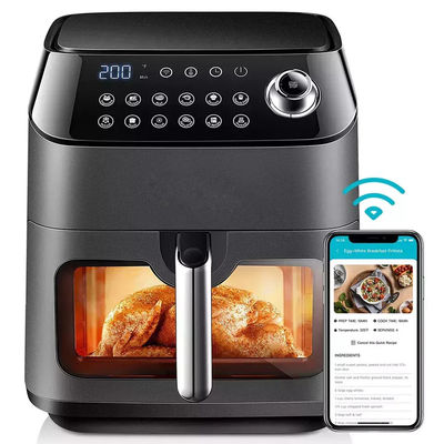 5L 6L 7L 8L Có thể nhìn thấy Máy nướng không khí kép Nấu ăn nhanh nóng Không dầu Smart Wifi