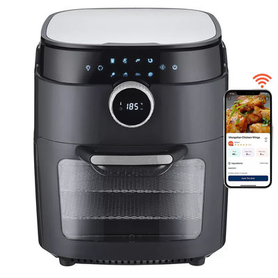5L 6L 7L 8L Có thể nhìn thấy Máy nướng không khí kép Nấu ăn nhanh nóng Không dầu Smart Wifi
