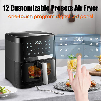 7L với cửa sổ thép không gỉ nướng lò LED màn hình cảm ứng cho 12 cài đặt trước dễ dàng làm sạch 1800w nhà