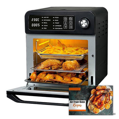 Máy nướng không khí điện 15L với Rotisserie cho gia đình 10 trong 1 Thép không gỉ Máy nướng không gỉ Máy nướng nướng