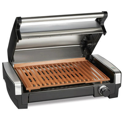 4 slice BBQ trong nhà Panini Electric Press Grill với điều khiển nhiệt độ và thời gian nút