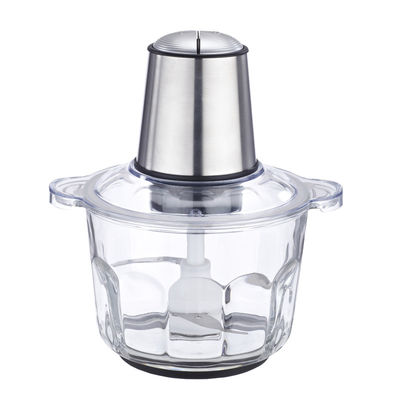 400W Blender Chopper chuyên nghiệp 2L thép không gỉ kính máy xay thịt điện