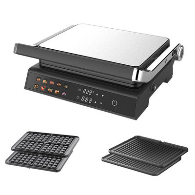 2000W màn hình nướng tiếp xúc kỹ thuật số điện điều chỉnh nhiệt độ điều khiển nút bộ đếm thời gian mở 105 180 độ có tính năng PTFE