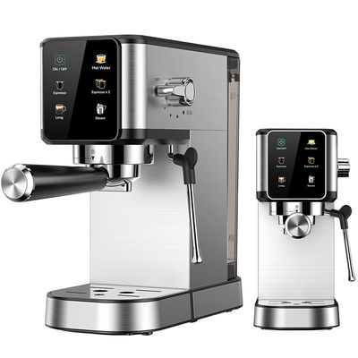 Máy làm cà phê espresso bằng bạc với máy xay sữa bằng tay cho latte cappuccino