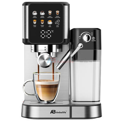 Anbo Control màn hình cảm ứng lớn Cappuccino espresso Máy pha cà phê đa chức năng với máy xay
