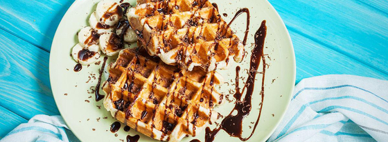 Máy làm bánh waffle mini Anbolife với lớp phủ Teflon chống dính