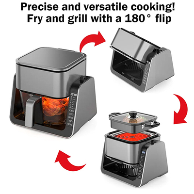 Anbolife 4L Digital Air Fryer với 1.3L Grill Pan 1500W