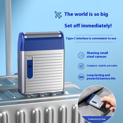 Máy cạo râu điện mini di động ANBOLIFE với thời gian hoạt động 60 phút, bảo hành 1 năm và dao cạo sạc USB công suất 5W