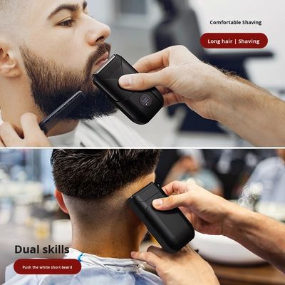 Máy cạo râu điện hai lưỡi 5V với vỏ nhựa dùng để cạo lông cơ thể nam giới