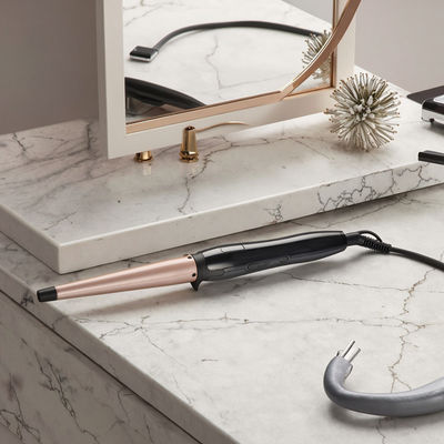 Máy kéo tóc bằng gốm với thùng 25mm 1 năm bảo hành và điện áp 110-240V cho tóc lông mịn bóng