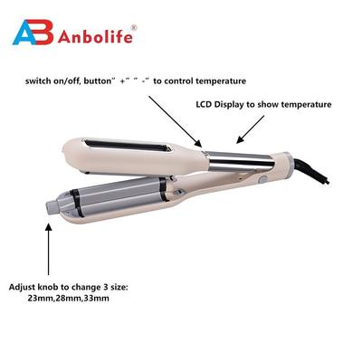 Máy uốn tóc điều chỉnh kích thước với làm nóng nhanh và bảo hành 1 năm cho tạo kiểu tóc chuyên nghiệp