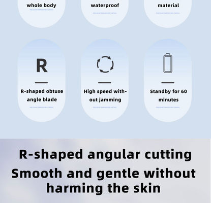 Bộ máy cạo râu điện đa chức năng 6 trong 1 với sạc USB hoàn toàn chống nước để cắt lông mày và sử dụng trong nhà