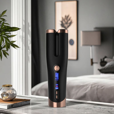 Máy cuộn tóc tự động gốm không dây với 4 cài đặt nhiệt độ và sưởi ấm nhanh cho tất cả các loại tóc