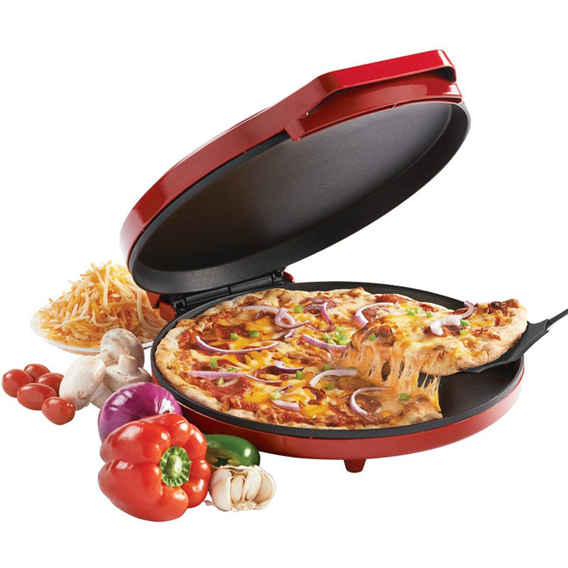Máy làm pizza không dính điện 12 inch cho nhà Pizza Pan Pie Calzone Cooker với điều chỉnh nhiệt độ