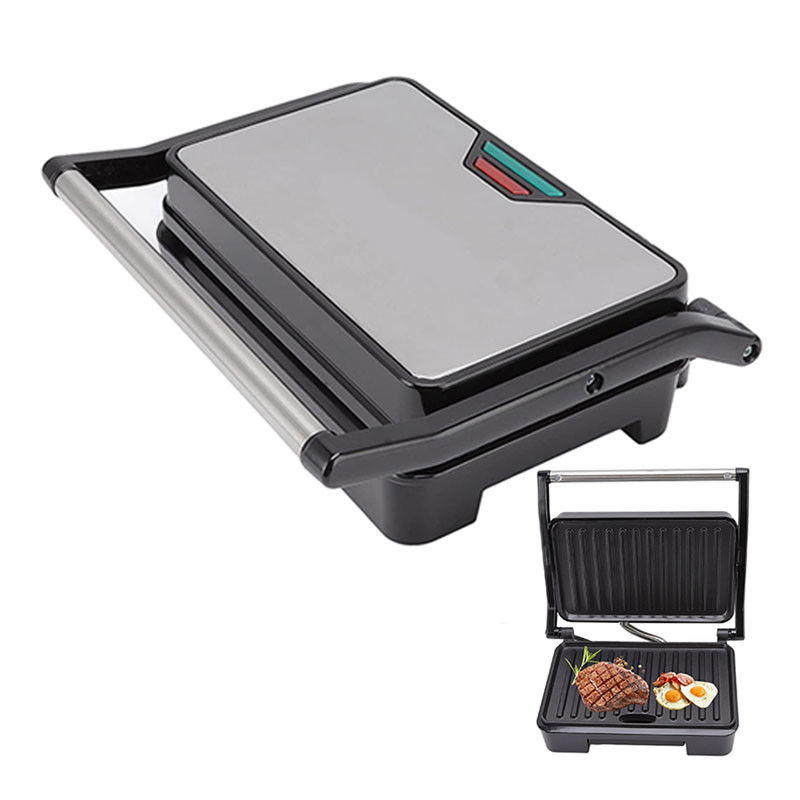 Panini Press Sandwich Maker Không dính bề mặt Máy sưởi gấp đôi Stainless Steel Breakfast Maker Contact Grill Pho mát trứng Bacon Steak