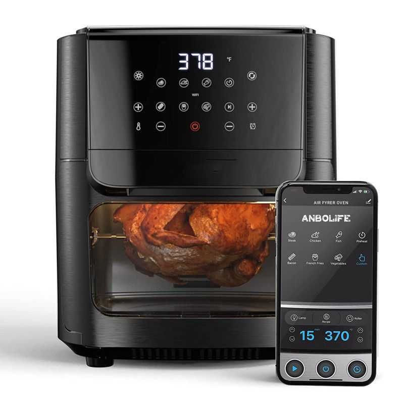 1800W White Air Fryer Oven 12 lít Digital Air Fryer Oil miễn phí Wtih Wifi Tuya