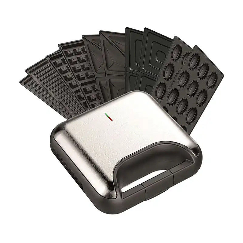 Nhiều chức năng 9 7 8 6 5 4 3 trong 1 Máy làm waffle điện nhỏ có thể tháo rời bánh mì sáng
