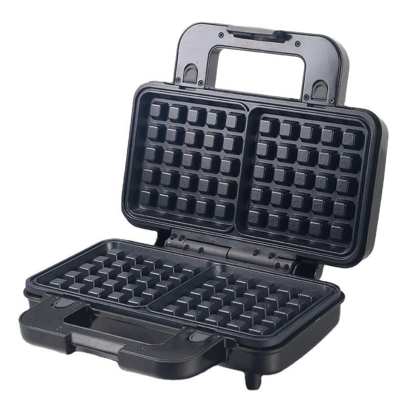 Không dính PTFE phủ 2 slice Waffle Maker với Sandwich và Pancake Maker có thể tháo rời