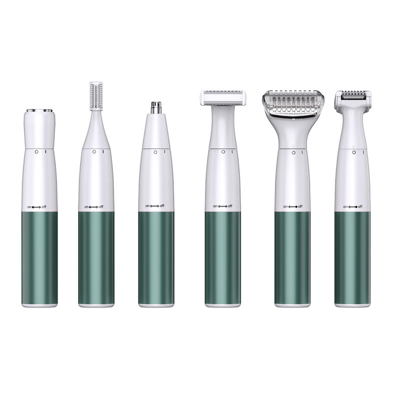Bộ máy tẩy lông nữ đa chức năng 6 trong 1 với pin 1200mAh Blade thép không gỉ và phụ tùng miễn phí