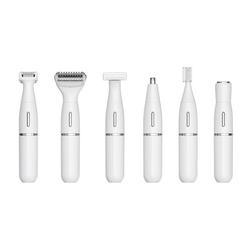 Bộ máy cạo râu điện đa chức năng 6 trong 1 với sạc USB hoàn toàn chống nước để cắt lông mày và sử dụng trong nhà